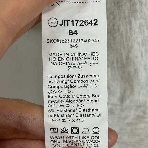 Musera Gray Crop Long Sleeve Shirt Casual SMALL Lounge Comfy - Picture 6 of 7